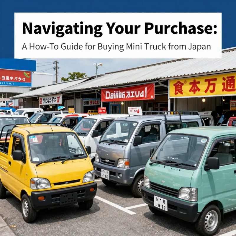 A bustling scene capturing the essence of Japan’s mini truck market.