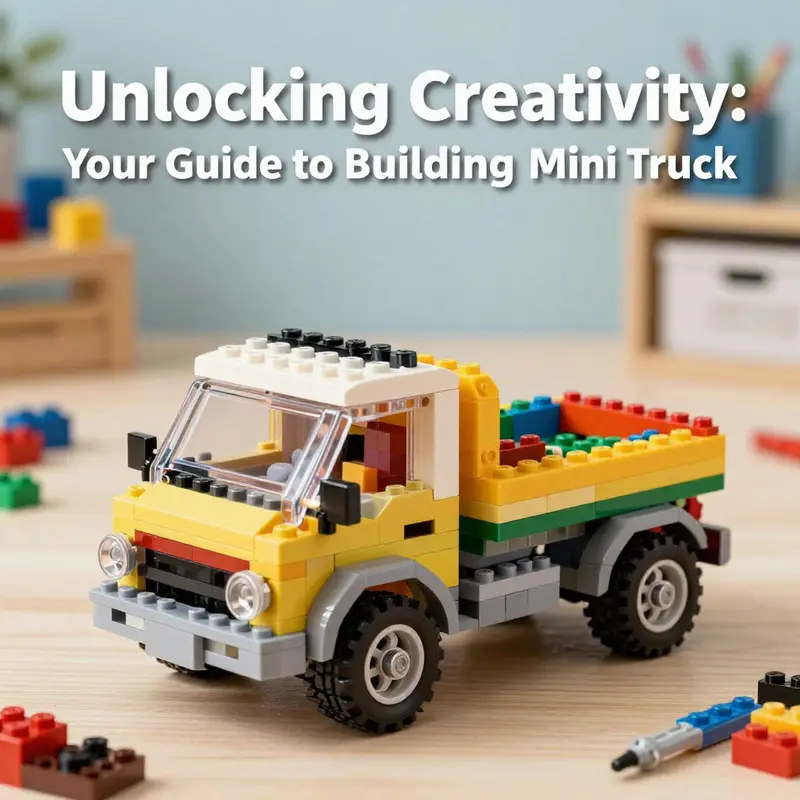 Creative LEGO mini truck construction depicting a colorful and detailed design.