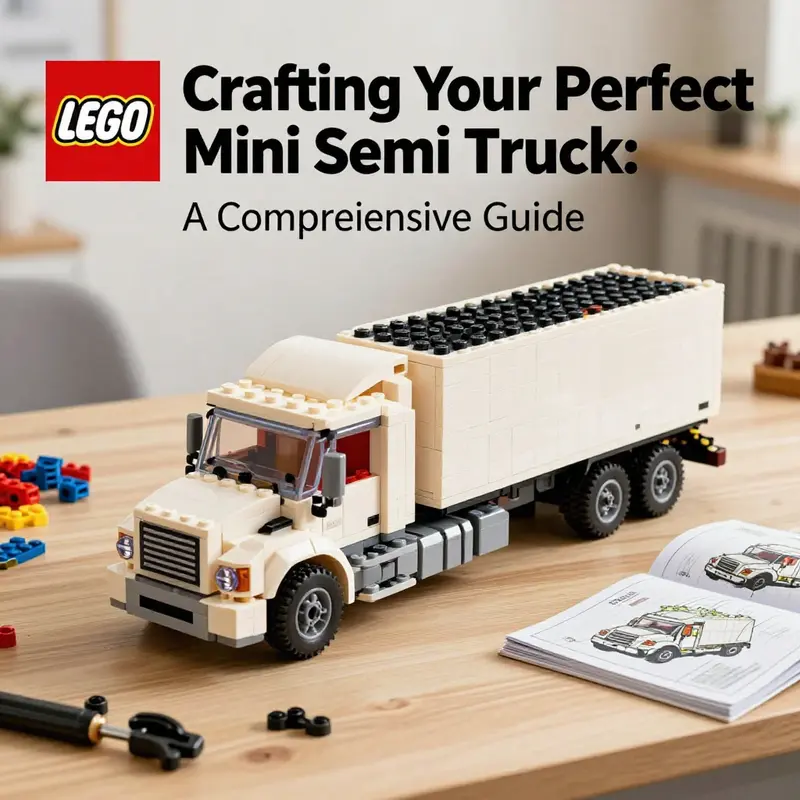 A mini semi truck created in the game ‘Mini World’, with vibrant scenery highlighting its design.