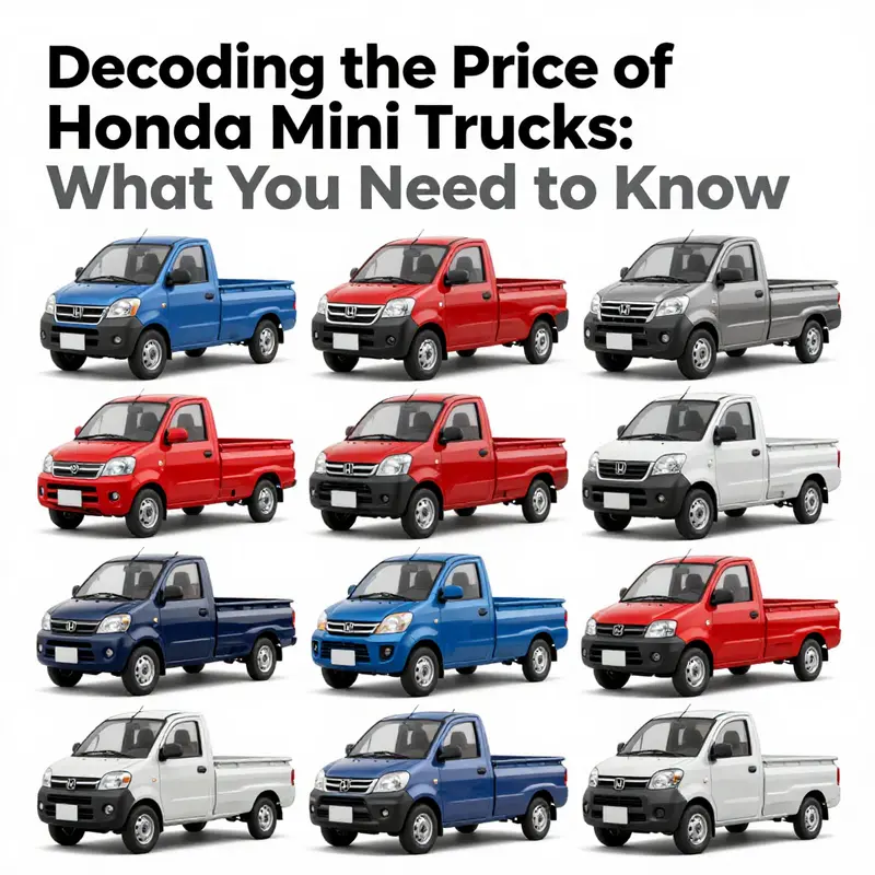 A breakdown of various pricing tiers for Honda mini trucks against comparable vehicles.