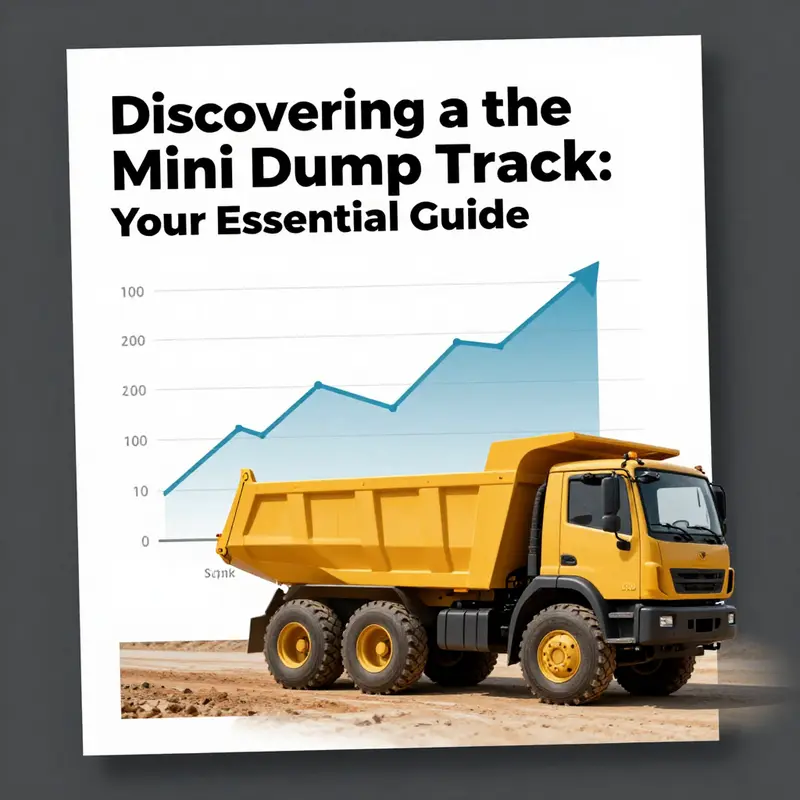 Technical specifications of a mini dump truck emphasizing its compact size and functionality.