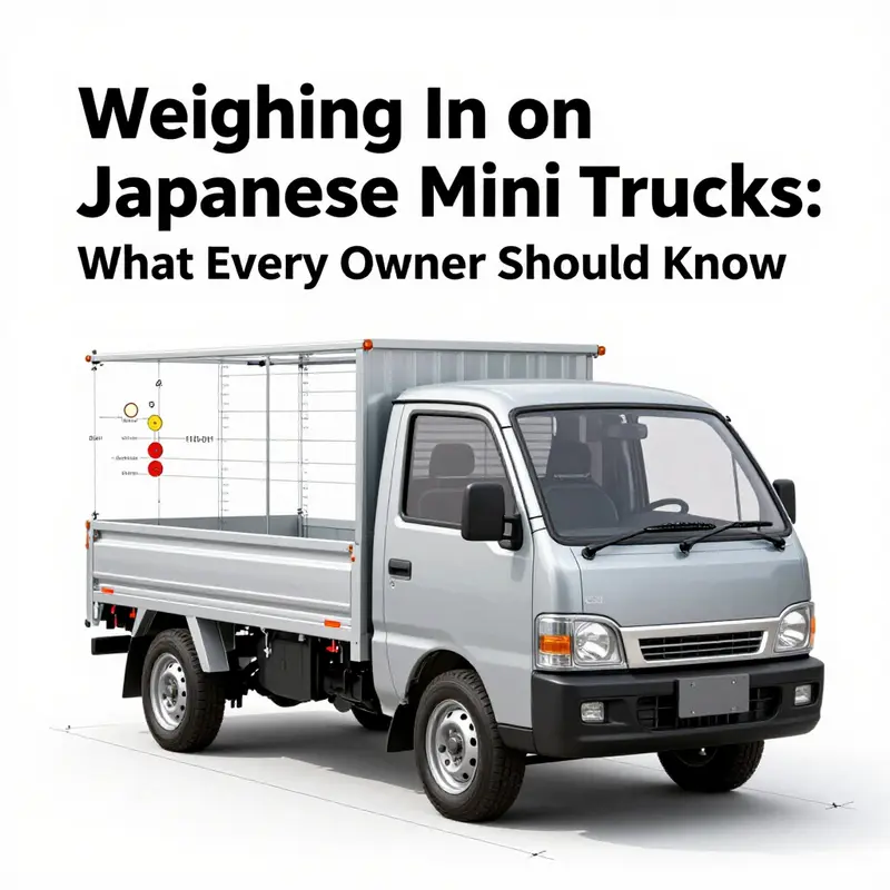 Gross Vehicle Weight (GVW) of various Japanese mini trucks, illustrating their weight capacities.