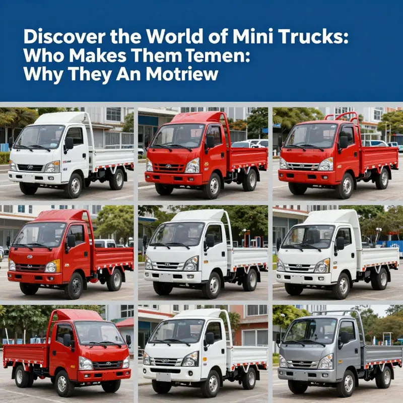 A collection of mini trucks from key manufacturers showcasing their diversity and purpose.