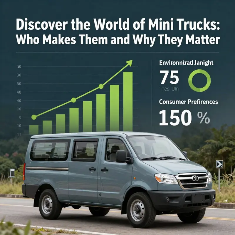 A collection of mini trucks from key manufacturers showcasing their diversity and purpose.