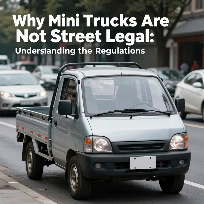 The lack of essential safety features in mini trucks makes them unsuitable for street use.