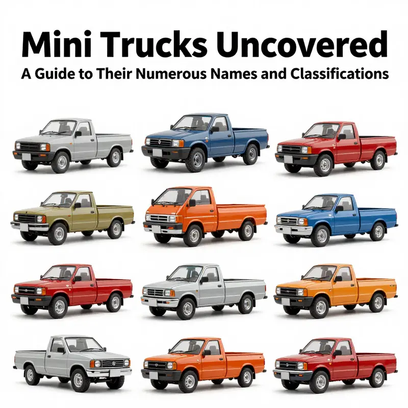 Numerous names representing the versatile functionality of mini trucks.