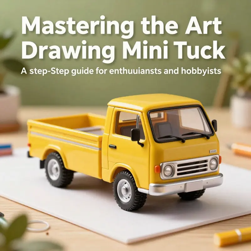 A beautifully illustrated mini truck in a lively background, showcasing artistic flair and imagination.