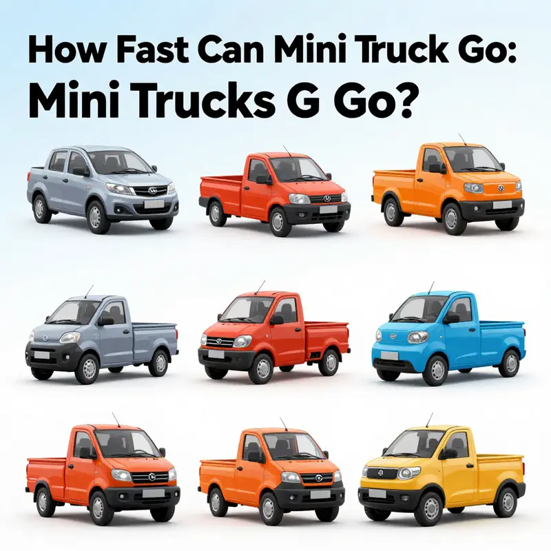 Illustration of mini truck speed classifications demonstrating varying speeds.