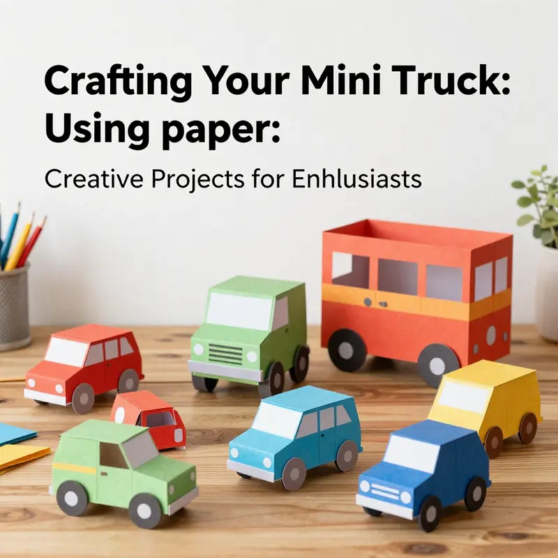 A variety of fun mini trucks crafted from paper, illustrating the creative potential in DIY projects.