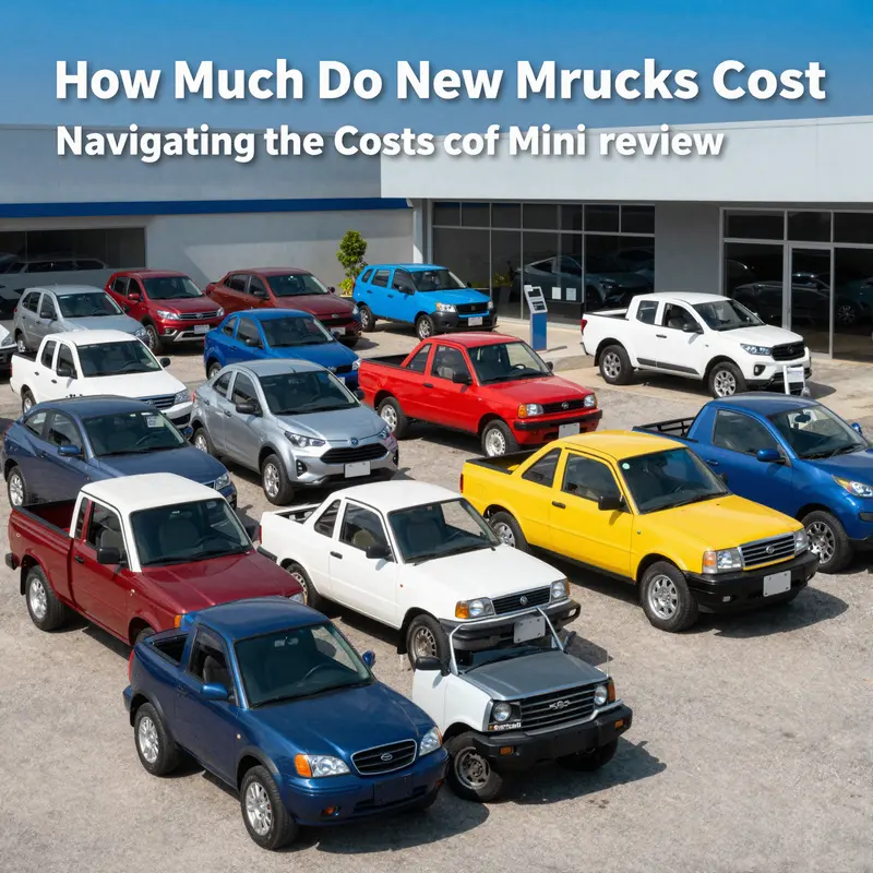 A showcase of new mini trucks highlighting various models available on the market.