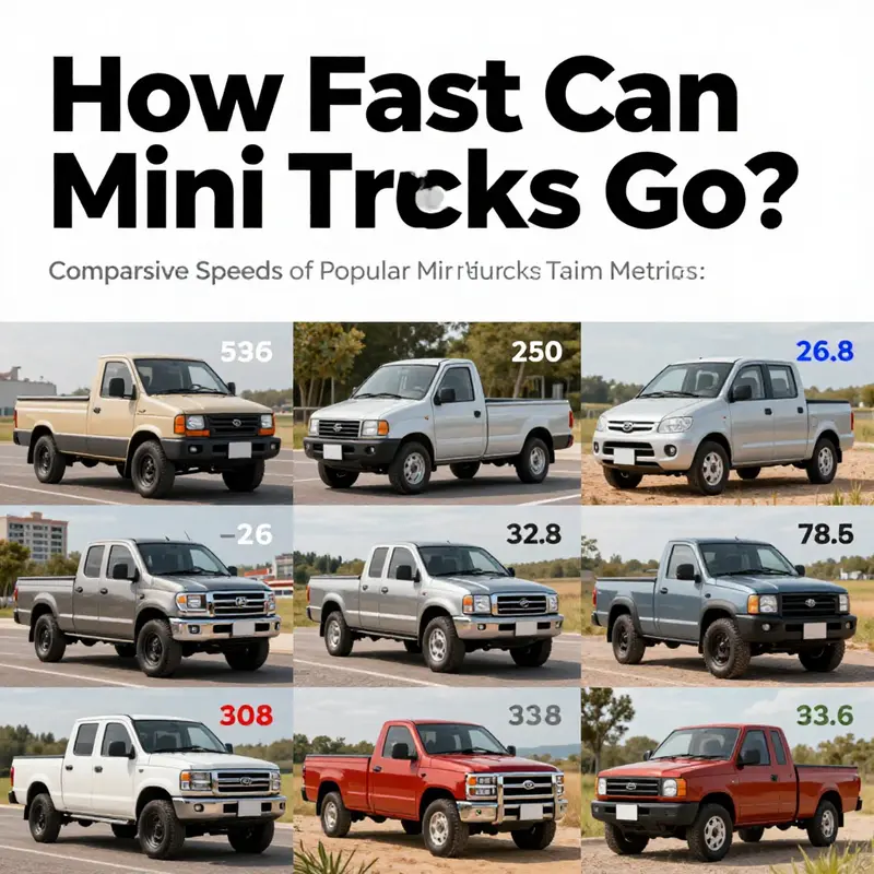 Illustration of mini truck speed classifications demonstrating varying speeds.
