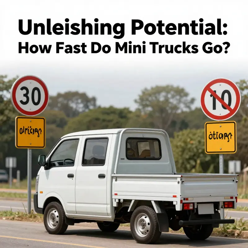 A diverse range of mini trucks illustrating speed classifications.