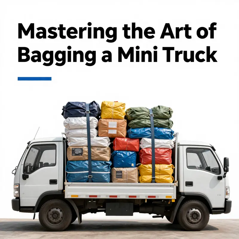 Properly loading a mini truck with goods ensures safe transport.