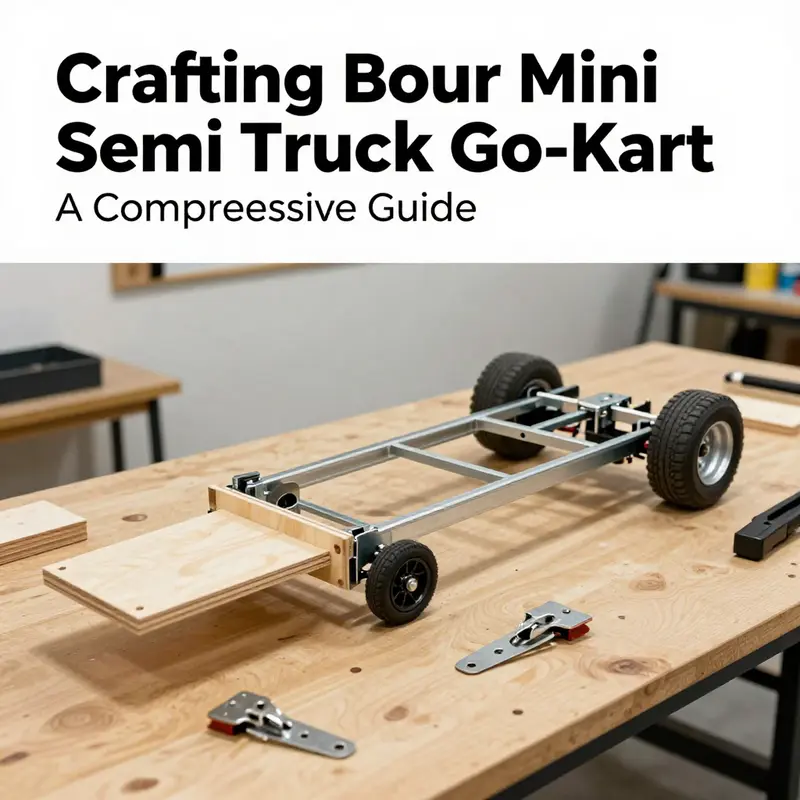 Conceptual design of a mini semi truck go-kart showing the innovative elements of the project.