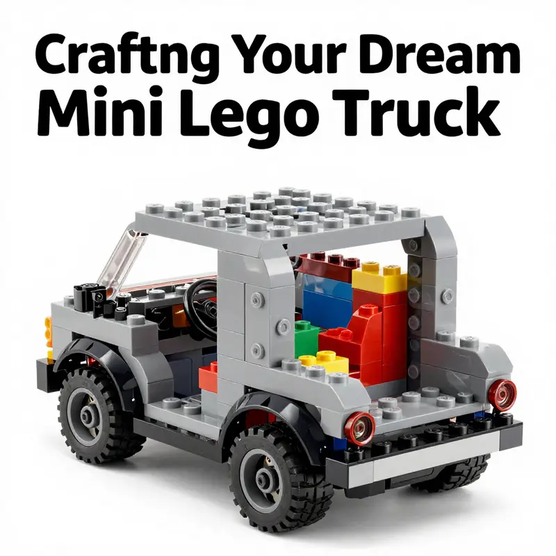 The base structure is fundamental for any mini LEGO truck—a 6×6 baseplate stands strong.