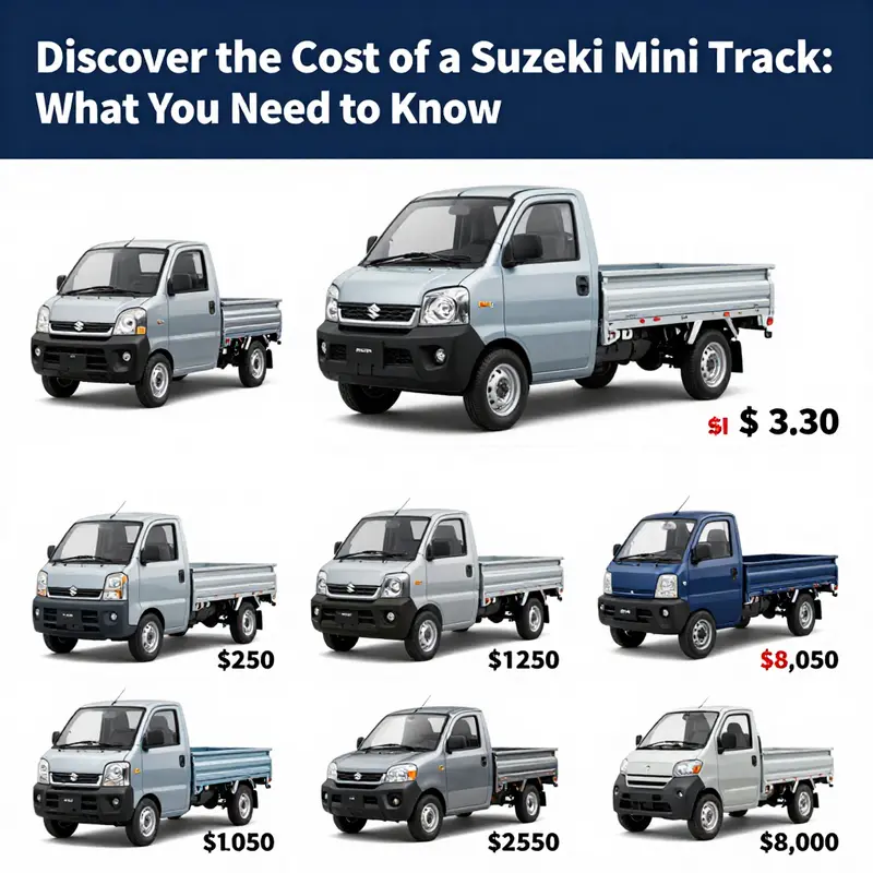 Pricing overview of Suzuki mini trucks showcasing the diverse range available.