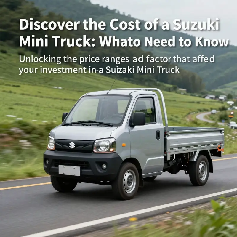 Photo of a Suzuki mini truck driving on a scenic road surrounded by greenery.