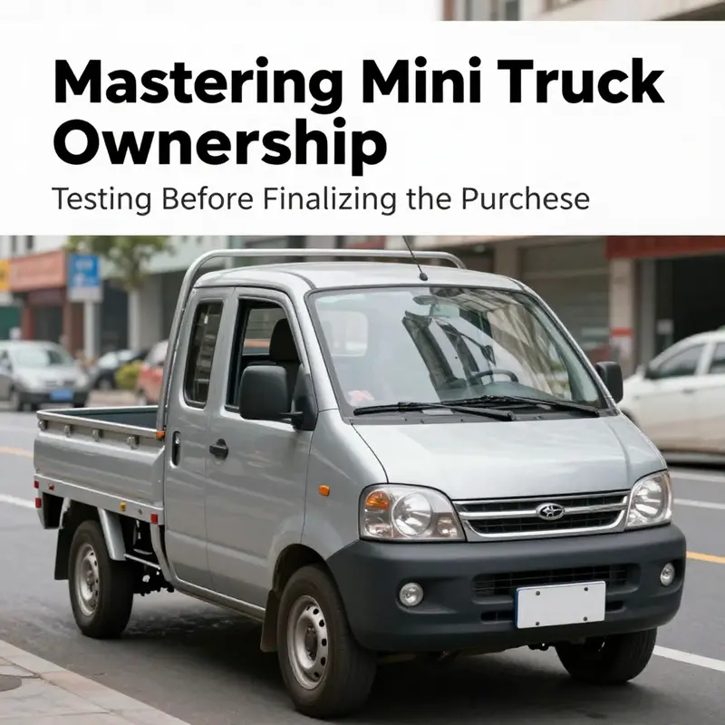 A small business owner weighing options while defining needs and budget for a mini truck.