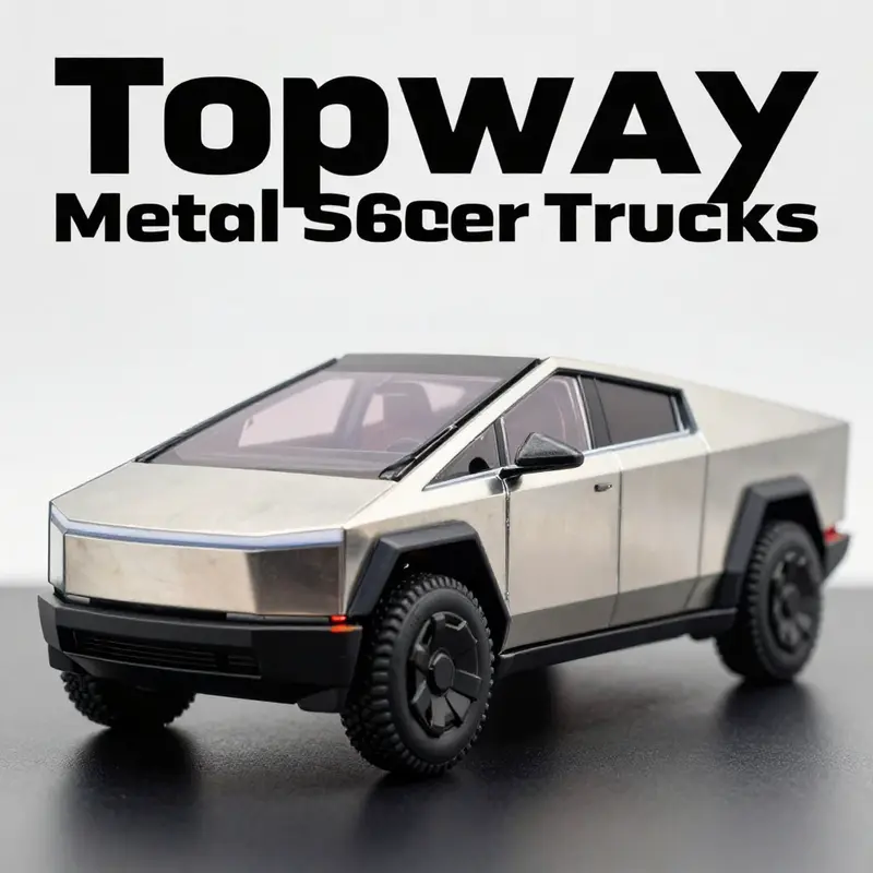 The Tesla Magnetic Levitation Mini Cybertruck model floating elegantly in a modern workspace.