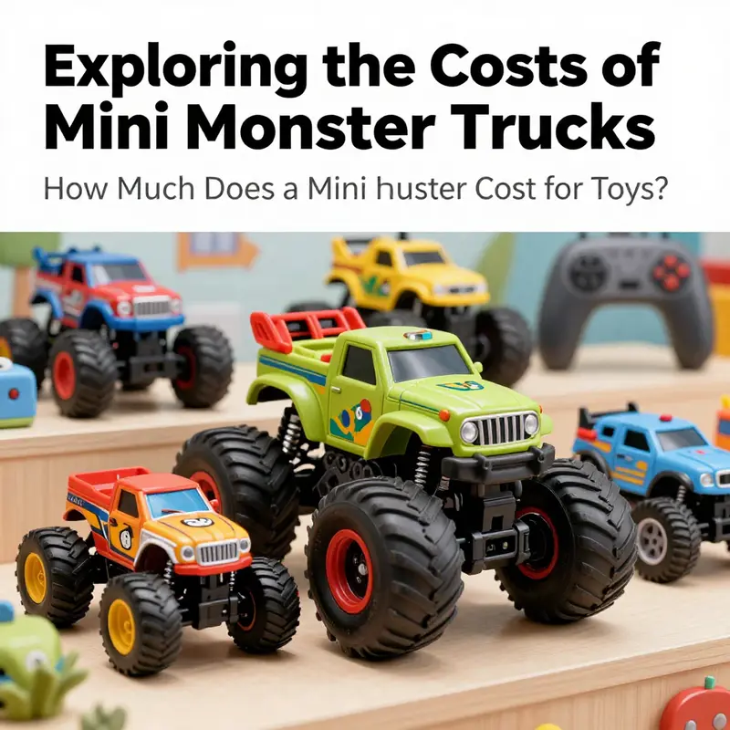 A diverse array of children’s mini monster trucks designed for fun and play.