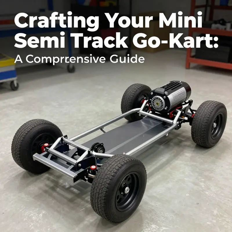Conceptual design of a mini semi truck go-kart showing the innovative elements of the project.