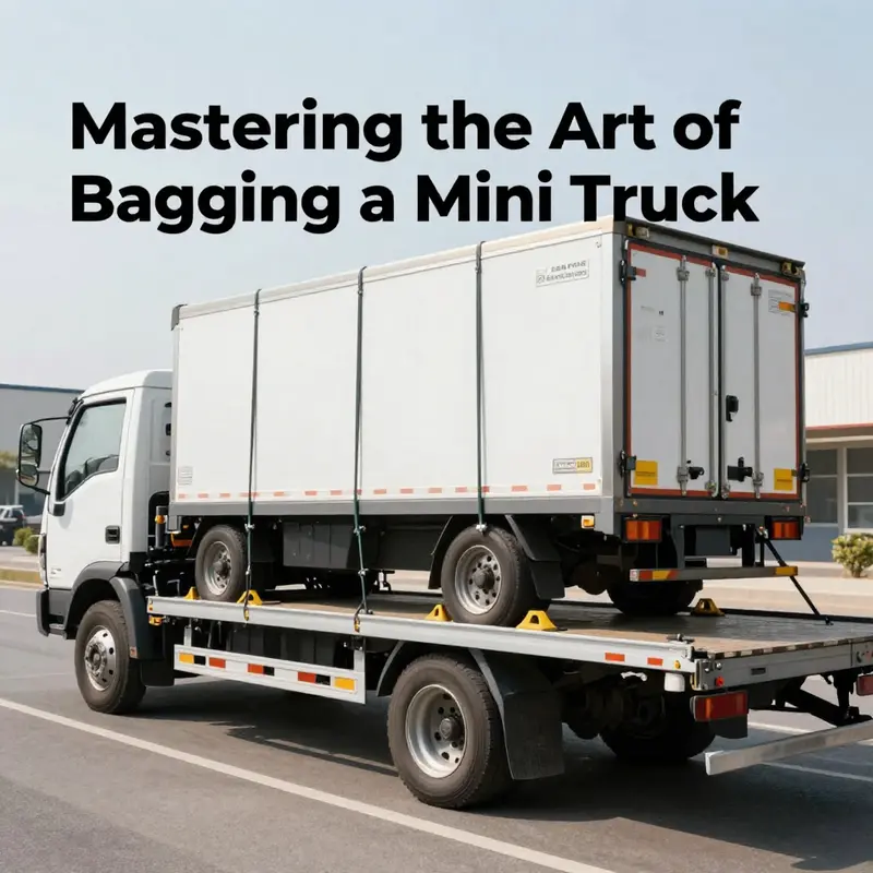 Properly loading a mini truck with goods ensures safe transport.