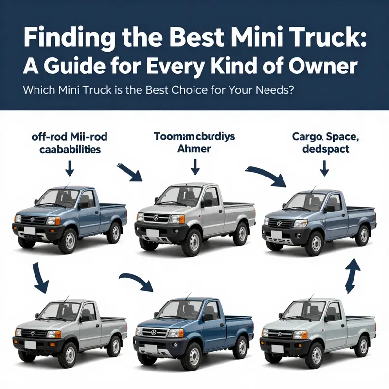 A mini truck demonstrating its urban maneuverability and off-road prowess.