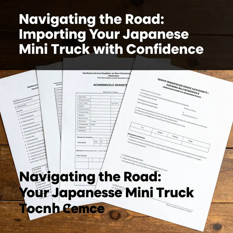 Overview of import regulations for Japanese mini trucks.