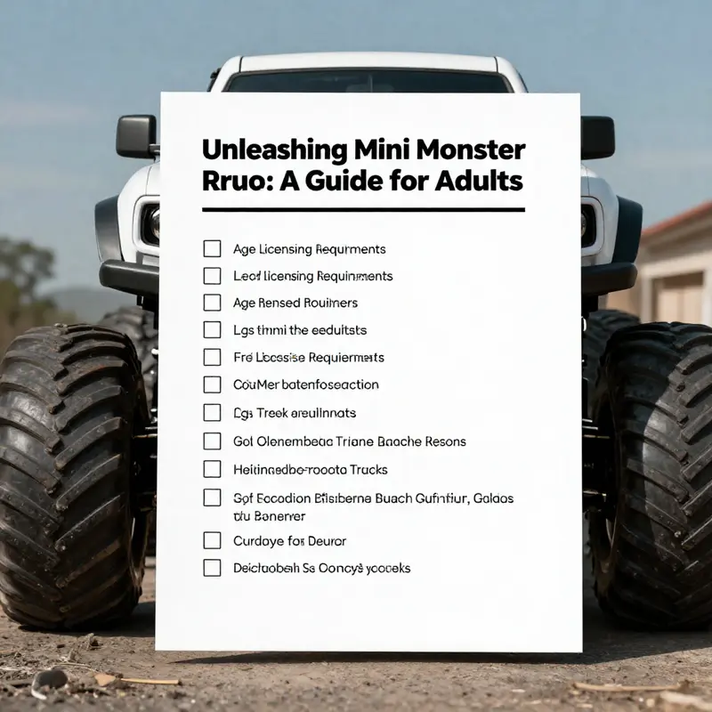 Understanding the legal aspects of driving mini monster trucks in designated areas.