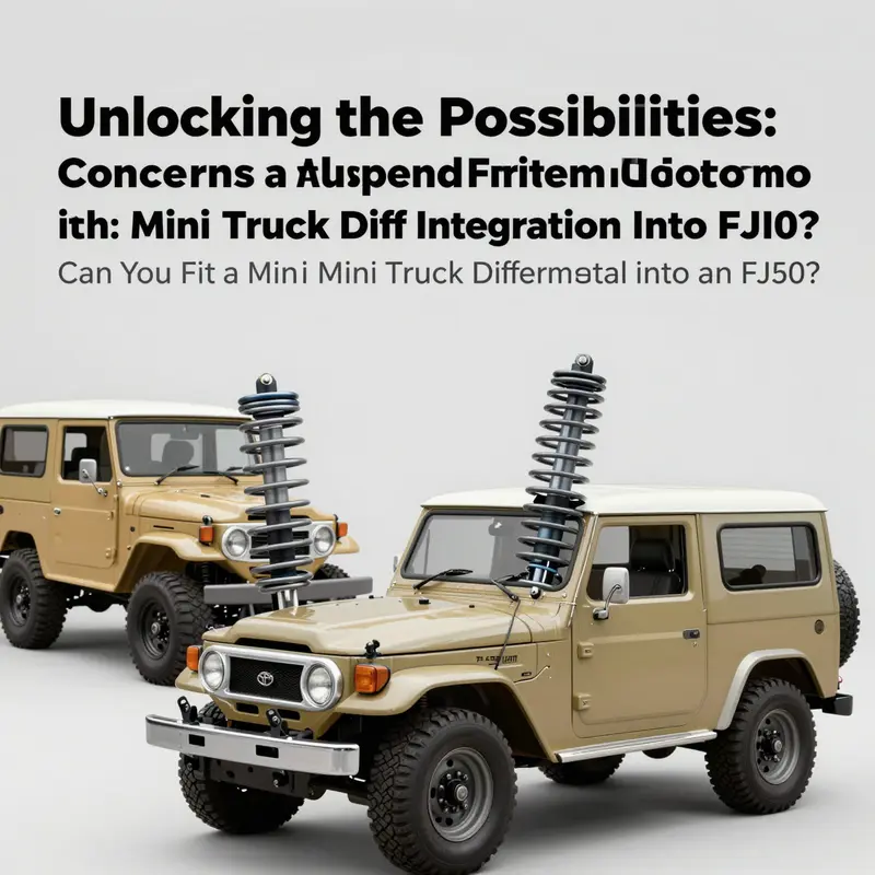 Comparison of a Toyota FJ40 differential and a mini truck differential, highlighting design differences.