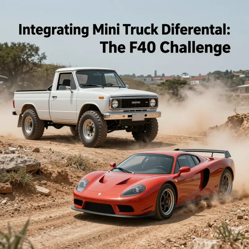 A comparison of a Mini Truck and an F40, showcasing their unique designs and platforms.