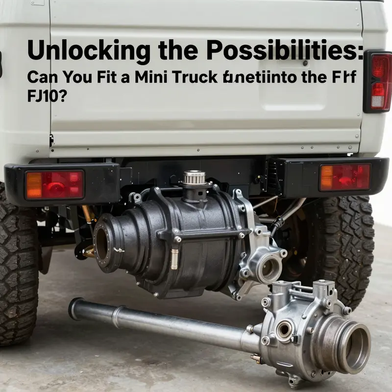 Comparison of a Toyota FJ40 differential and a mini truck differential, highlighting design differences.