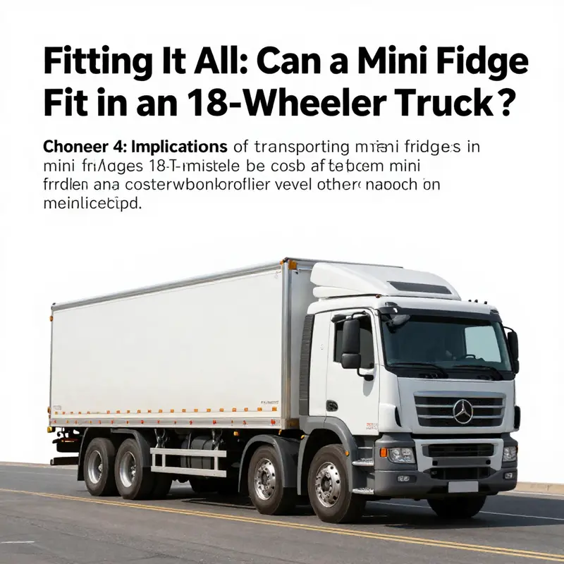 A visual comparison of a mini fridge and an 18-wheeler truck’s cargo space.