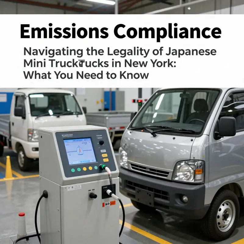 A Daihatsu Hijet in New York, emphasizing safety compliance challenges.