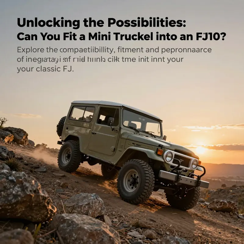 A Toyota FJ40 navigating through rocky routes under a beautiful sunset, embodying the spirit of adventure and exploration.