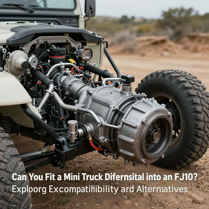Comparing the Toyota FJ40 with a mini truck differential to assess compatibility.