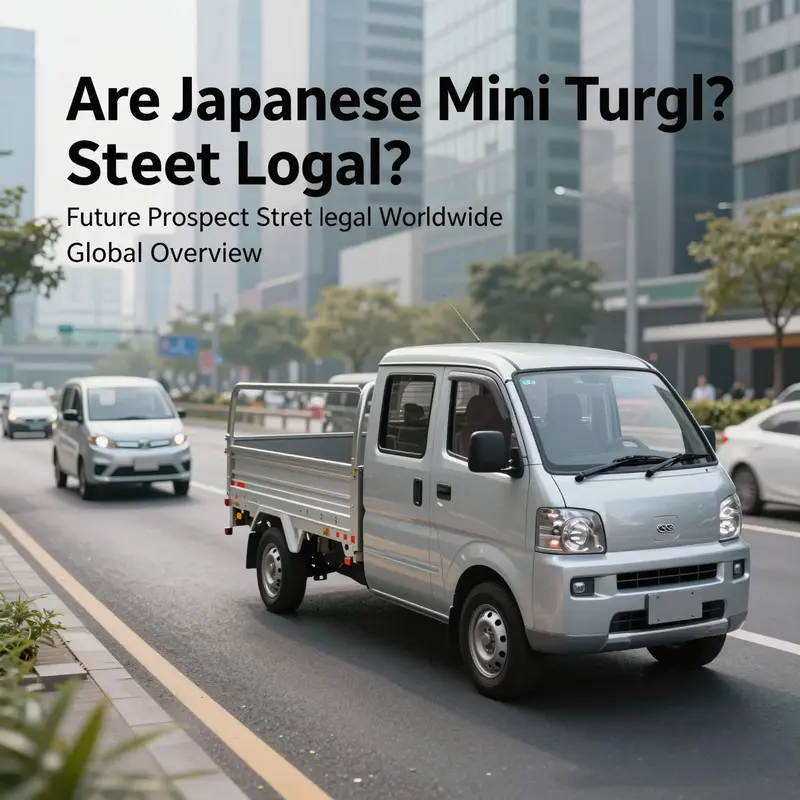 Kei trucks are a common sight on Japanese streets, blending utility with city life.
