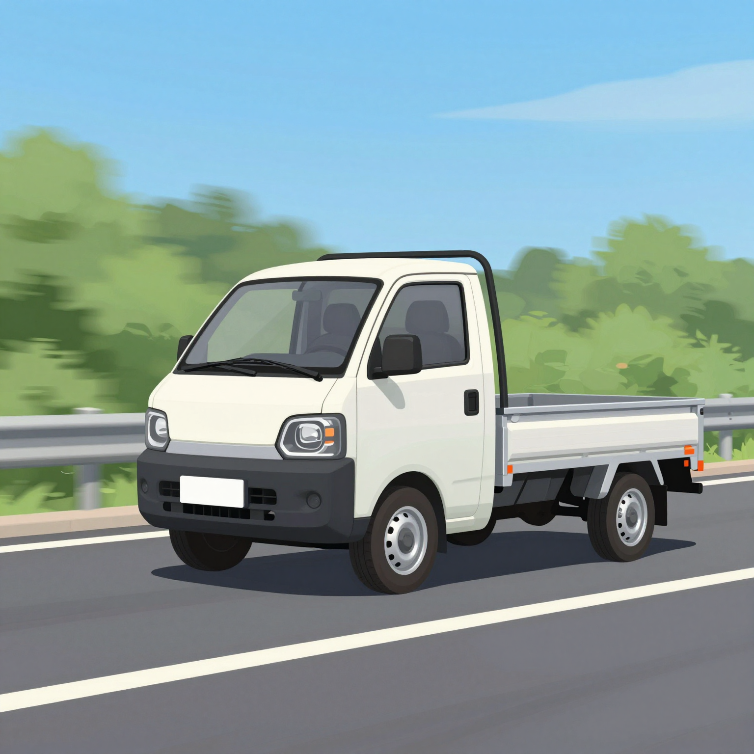 Mini Truck on Highway
