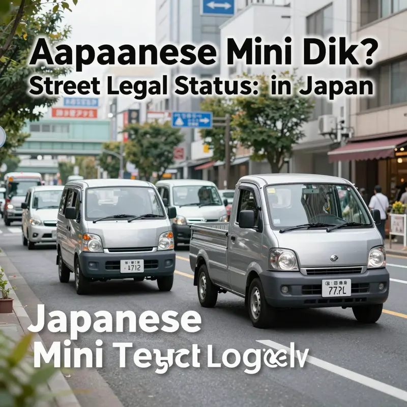 Kei trucks are a common sight on Japanese streets, blending utility with city life.
