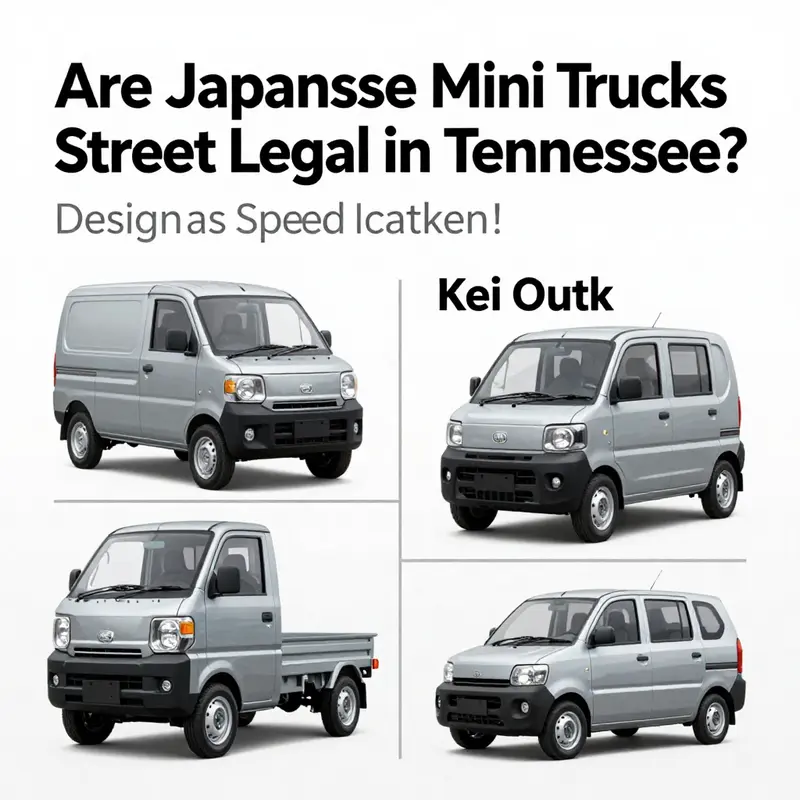 A Kei truck parked in a beautiful Tennessee setting, illustrating the concept of ownership and local appeal.