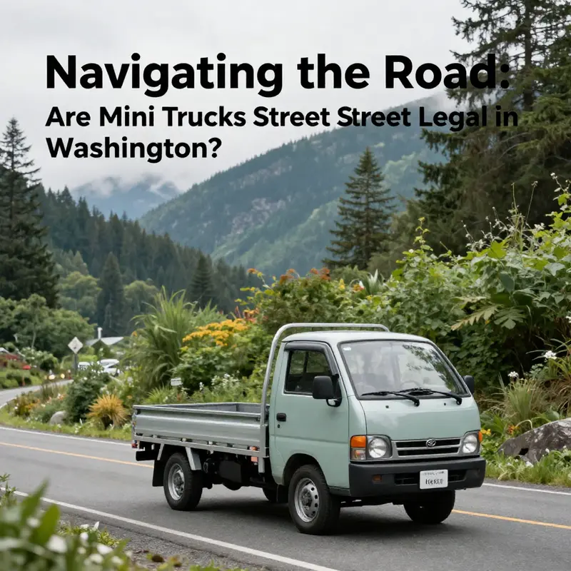 A Kei truck parked amidst Washington’s picturesque landscape, highlighting its appeal for local enthusiasts.