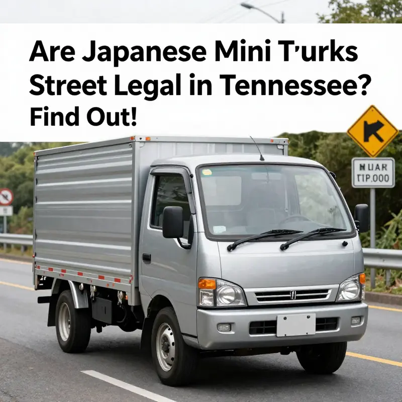 A Kei truck parked in a beautiful Tennessee setting, illustrating the concept of ownership and local appeal.