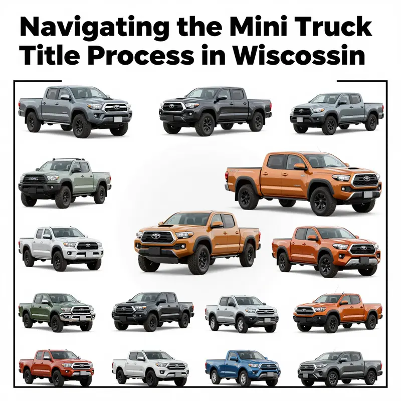 Filling out the necessary forms at a Wisconsin DMV for titling a mini truck.