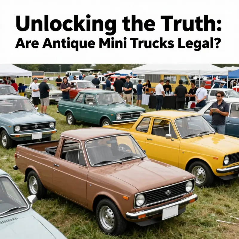 An antique mini truck blending nostalgia with contemporary urban life.