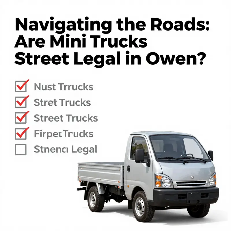 Understanding the legal status of mini trucks on the streets of Owen.
