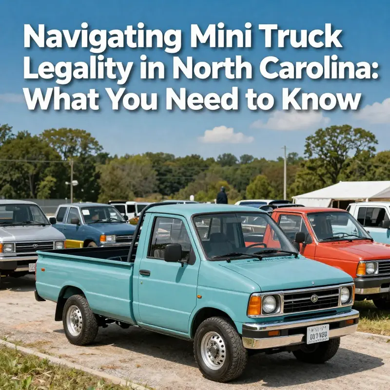 A beautiful collection of mini trucks in a scenic North Carolina setting, embodying the spirit of mini truck ownership and usage.