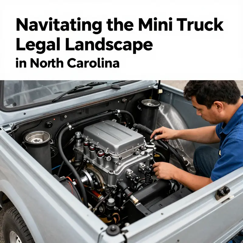 Mini trucks in North Carolina, navigating legal requirements for road use.