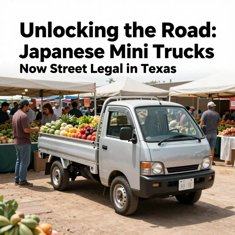 Japanese mini trucks are now part of Texas roads, following new legal regulations.
