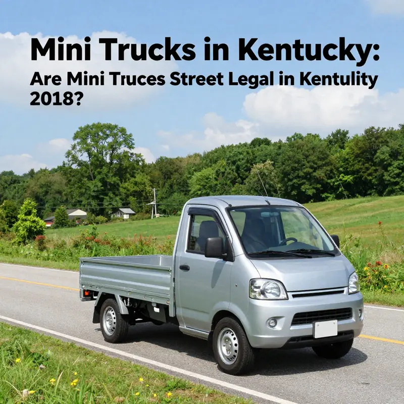 A Kei truck parked on a gravel road, exemplifying street legality in Kentucky.
