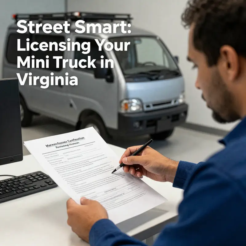 Enthusiasts learning about the eligibility criteria for licensing mini trucks in Virginia.